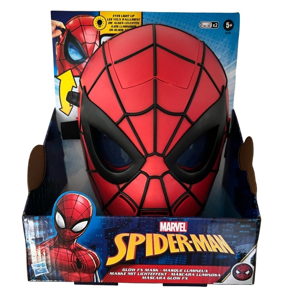Marvel Spider-Man Glow FX Light-Up Mask Kids Costume Role Play Toy